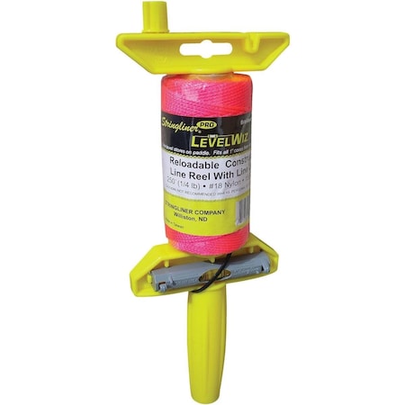 Stringliner LevelWiz 270 Ft. Fluorescent Pink Twisted Nylon Mason Line Reel 24162
